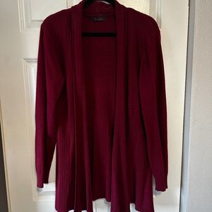 Evidence L/XL Merlot/Maroon/Deep Cranberry Swing Cardigan